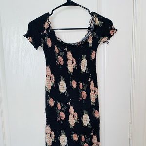 Black flower dress